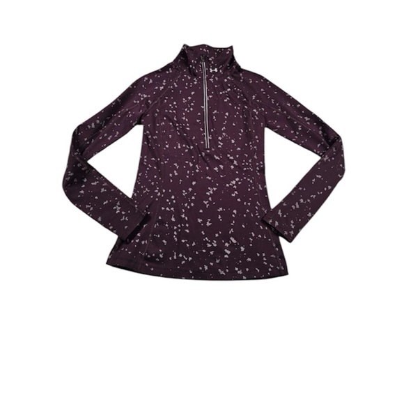 Under Armour Shirt Womens sz small Purple Pullover Quarter Zip Workout Athletic - Picture 1 of 2